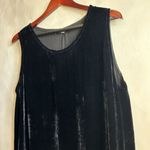 Bryn Walker Size Small High Low Midi Dress Velvet Black Lagenlook Silk Blend Photo 2