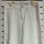 Lucky Brand Wide Leg Mid Rise Crop Jeans White Size 12/31 Barrel Leg NWT Flawed Photo 1