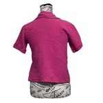 Sincerely Jules Pink Gauze Slub Knit Button Front Blouse XS • Beach Coastal Photo 4