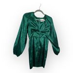Hello Molly  Emerald Green Jacquard Mini Dress Holiday Party Formal S Photo 3
