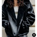 ZARA Shearling Double Faced Oversized Jacket Brown Photo 1