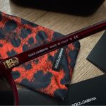 Dolce & Gabbana DOLCE & GABANNA RED CHEETAH / LEOPARD PRINT AVIATOR SUNGLASSES W BOX & CARDS Photo 4