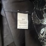 Briggs New York Top Womens 2X Multicolor Floral Faux Velvet Print Cowl Blouse Photo 7