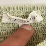 LA Hearts  Green Cotton Smocked Ruffle Long Sleeve‎ Babydoll Crop Top Small Photo 5