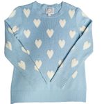 Sail To Sable womens Blue Lacecap heart wool pullover sweater Medium Photo 6