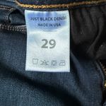 Just Black dark wash button zip five pocket stretchy skinny blue jeans 29/8 Photo 8