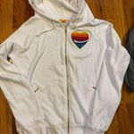 Aviator Nation NWT  RAINBOW HEART STITCH WITH GOLD ZIPPERS Photo 0