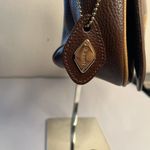 I Santi medium brown leather shoulder bag made in Italy Photo 6