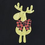 Red Lolly Black Tunic with Gold Sparkly Reindeer Size Large Photo 1