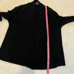 Eileen Fisher  Black Long Sleeve Cardigan 100% Merino Wool size L Photo 6