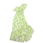 MISA Los Angeles Rumi One Shoulder Midi Dress Green White Honeydew Blossom Small Photo 11