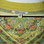 John Mark Boho Forest‎ Fairy Preppy Embroidered Three Quarter Sleeve Blouse Photo 3