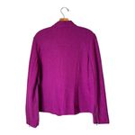 Talbots  Jacket Women 12 Wide Purple Wool Blend Asymmetric Zip Mock Neck‎ Coat Photo 1