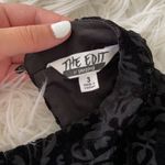 Macy's black velvet high neck sleeveless dress Photo 2