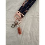 Handmade Detroit Tigers MLB Team Wrist Strap Key Fob Keychain 1" x5.5"  Baseball Photo 4