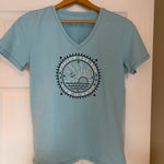 Life is Good  Follow The Sun T-Shirt Tee Size Small Light Blue Outdoors T2 Photo 0