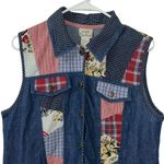 Koret City Blues Vintage Patchwork Vest(Size Large) Blue Photo 3
