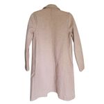 ZARA Fleece Open Front Long Trench Coat Minimalist Beige S Quiet Luxury Layer Photo 6