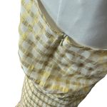 Rebecca Vallance NWT Almeria One‑Shoulder Mini Dress Ivory Checked Silk Blend XS Gold Size 14 Photo 6