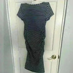 Target Isabella Maternity Striped T-Shirt Pregnancy Dress | Navy & White | Sizs XS Photo 1
