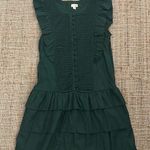 YA Los Angeles  Dark Green Ruffle Dress Medium Photo 0