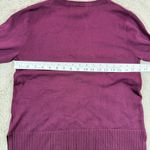 Melissa Paige  Womens V Neck‎ Long Sleeve Ribbed Bottom Knit Sweater Purple S Photo 2