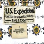 US Expedition Sunflower Print Button Down Shirt Gold Photo 6