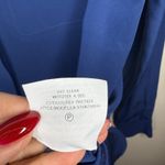 Vince ‎ 100% Silk Navy Long Sleeve Tunic Top Blouse Size 4 Corporate Office Chic Photo 9