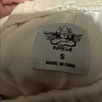 Boys Lie  Head In The Clouds Velour Velvet Jogger Sweatpants in Light Peach Pink Photo 1