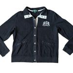 Ralph Lauren Lauren Womens Size Large Black Embroidered Logo Cardigan Photo 0