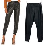 Commando  Faux Leather Joggers‎ SLG45 Black Pants Pull-On Size Small Photo 1