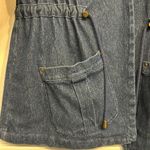Lysse  Denim Jean Vest Casual Pockets Drawstring Waist Size Small EUC #3202 Photo 2