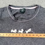 Laura Ashley Ribbed Puppy Tee Shirt Women's Medium Gray Cap Sleeve Y2k Scotties Photo 5