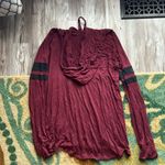 Pink Rose  Maroon top with Black Stripes Photo 2