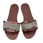 Havaianas Trancoso Slides Women’s Size 11-12 Beige Bronze Chevron Strap Photo 1