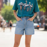 Women's Lexington Teal Pelican Graphic Short Sleeve Tee XL White Photo 0