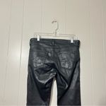 AG Adriano Goldschmied Jean The Legging Ankle Super Skinny Black Faux Leather 28 Photo 7