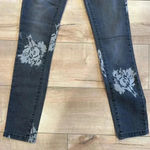Free People  Magnolia Skinny Jeans Gray Floral Sz 25 Photo 6