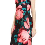Trina Turk NWT  Sleeveless Floral Midi Dress Pink Red Black Size 0 Wedding Guest Photo 8