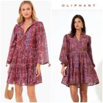💕OLIPHANT💕 Yoke Long Sleeve Mini Dress ~ Monaco Rose Print Large Photo 1