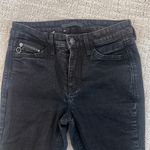 MAC jeans slim kick fringe crop ankle pant black denim fringe distress SZ 27 Photo 2