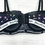 Juicy Couture Black Rainbow Logo Print Push Up Bra Size 36C Photo 5