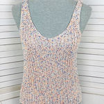 Jun & Ivy  Speckled Shimmer Back Twist Knit Sweater Cropped Tank Top XS‎ Photo 0