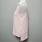 Lynn Ryan Pink Lace Sleeveless Contast Collar High Low Button Down Size Large Photo 2
