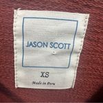 Jason Scott Red Sand Cropped Long Sleeve Sweatshirt Crew Neck Peru Womens XS Orange Photo 7