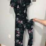 June and Hudson Black Floral Jumpsuit Photo 2