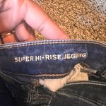 American Eagle  Women Super Hi Rise Jegging Dark Wash Ripped Jeans Size 4 Photo 2