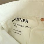 MOTHER High Waisted Rider Ankle White Jeans Size 27 Photo 5