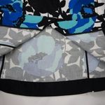 Vintage floral print black white, square neck, bubble short sleeve sheath dress Size XXS Photo 10