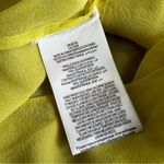 BCBGMAXAZRIA BCBG yellow green neon silk long sleeve blouse Photo 8